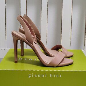 Gianni Bini Leather Heel Sandals 7